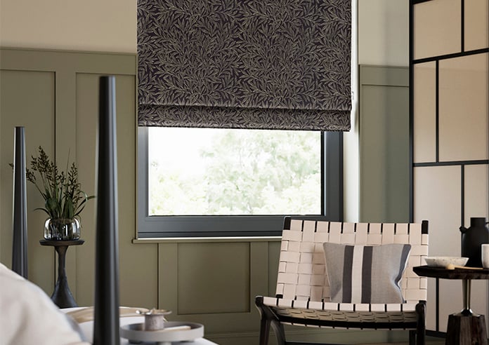 William Morris At Home Willow, Woven Indigo - Twist&Fit Roman Blind - Image 5